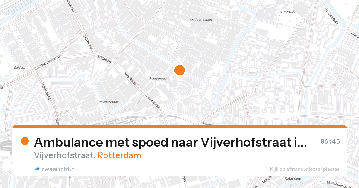 Ambulance met spoed naar Vijverhofstraat in Rotterdam — 7 feb 2026