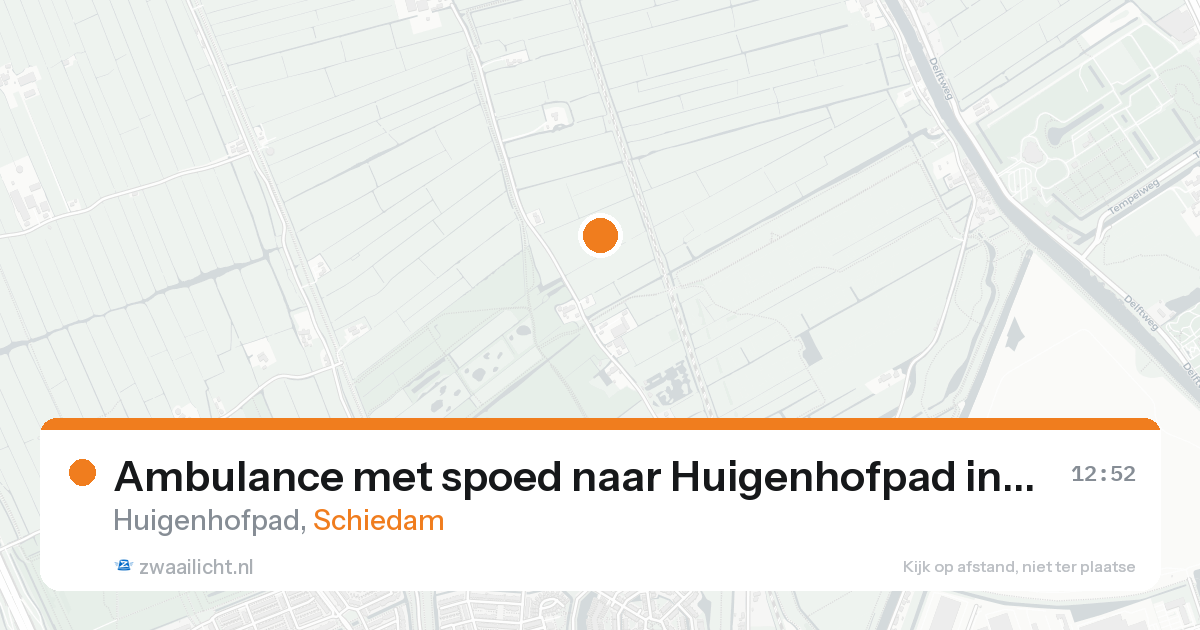 Ambulance met spoed naar Huigenhofpad in Schiedam — 18 aug 2026