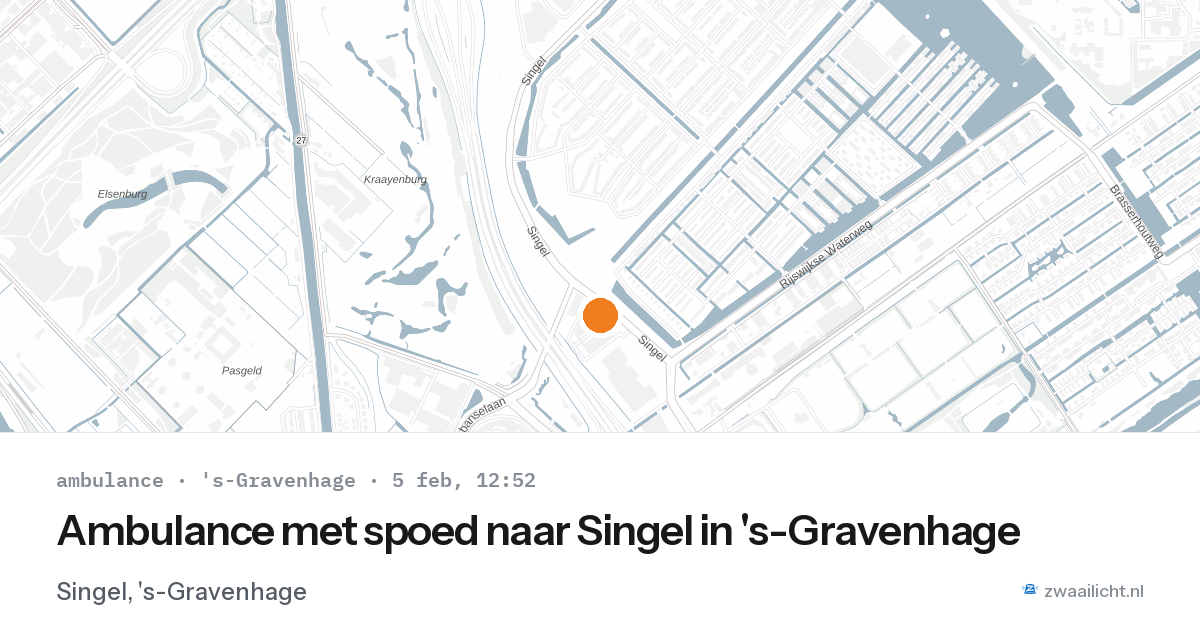 Ambulance met spoed naar Singel in 's-Gravenhage — 5 feb 2026