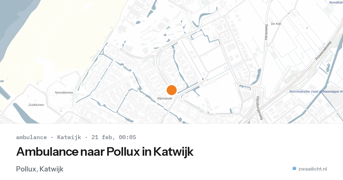 Ambulance naar Pollux in Katwijk — 20 feb 2026