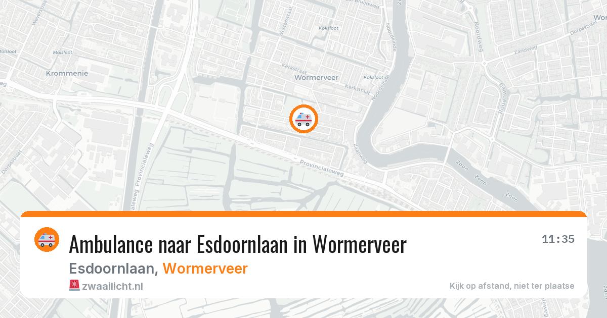 Ambulance naar Esdoornlaan in Wormerveer — 14 jul 2026