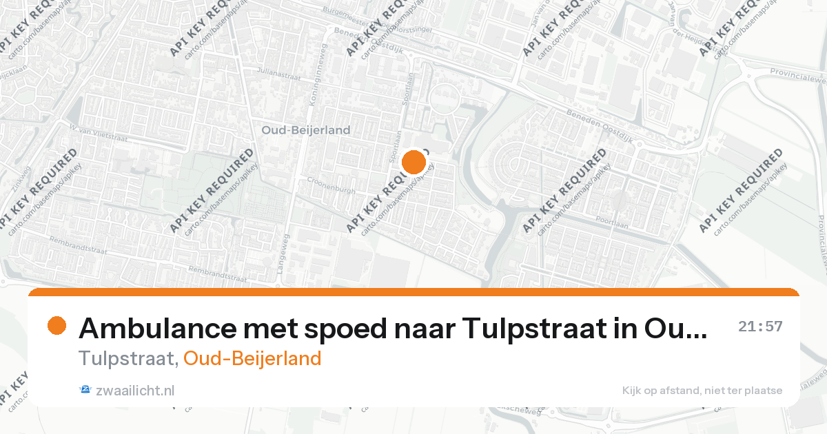 Ambulance met spoed naar Tulpstraat in Oud-Beijerland — 31 jan 2026