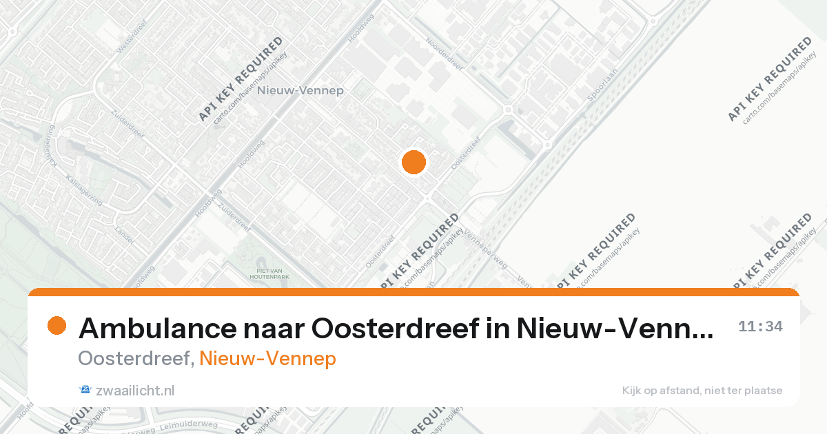 Ambulance naar Oosterdreef in Nieuw-Vennep — 26 aug 2026