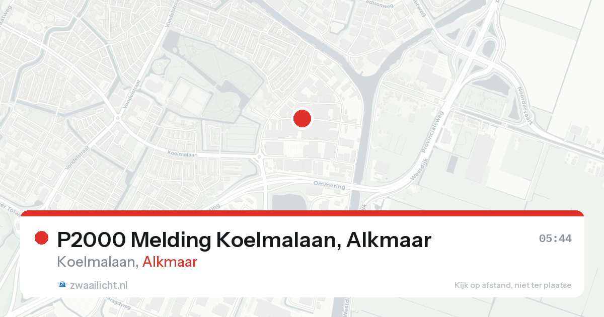 P2000 Melding Koelmalaan, Alkmaar — 31 jan 2026