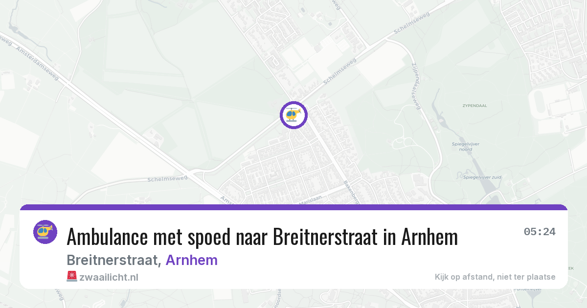 Ambulance met spoed naar Breitnerstraat in Arnhem — 12 aug 2026