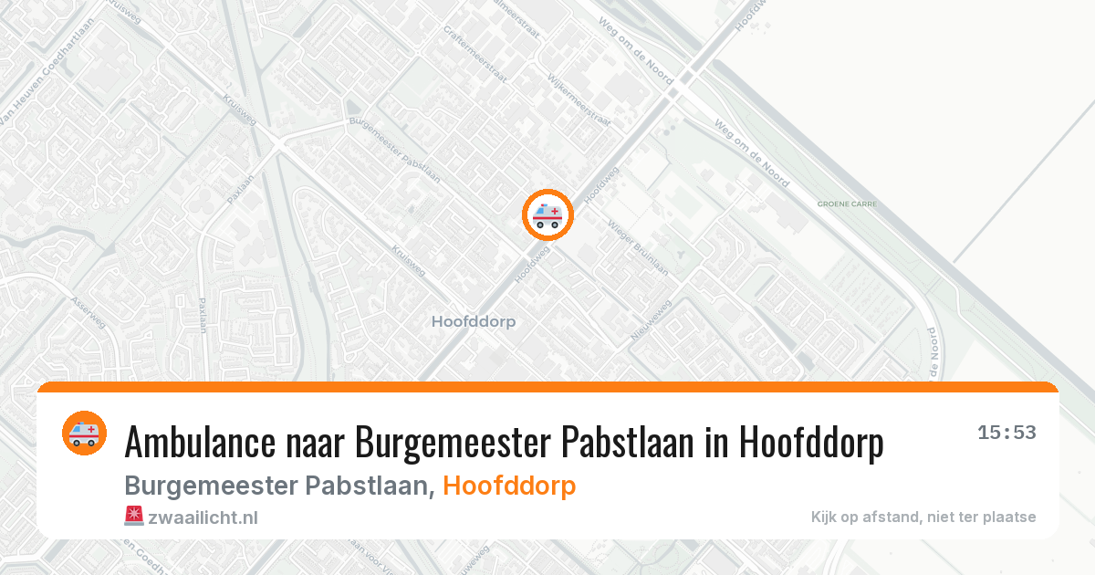 Ambulance naar Burgemeester Pabstlaan in Hoofddorp — 8 feb 2026
