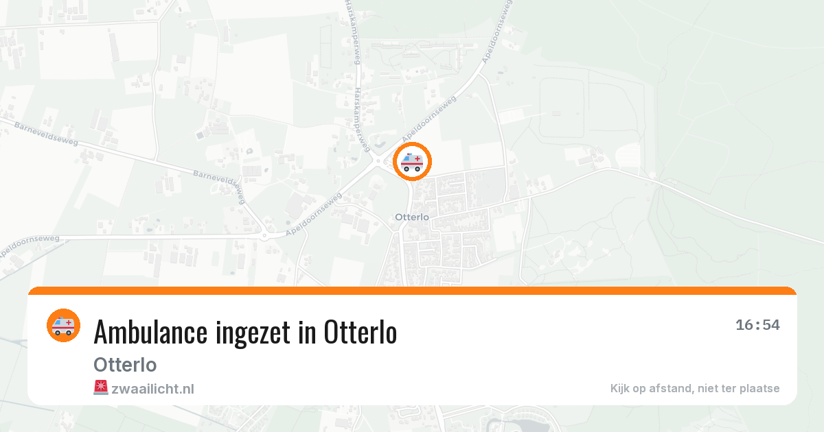 Ambulance ingezet in Otterlo — 22 jun 2026