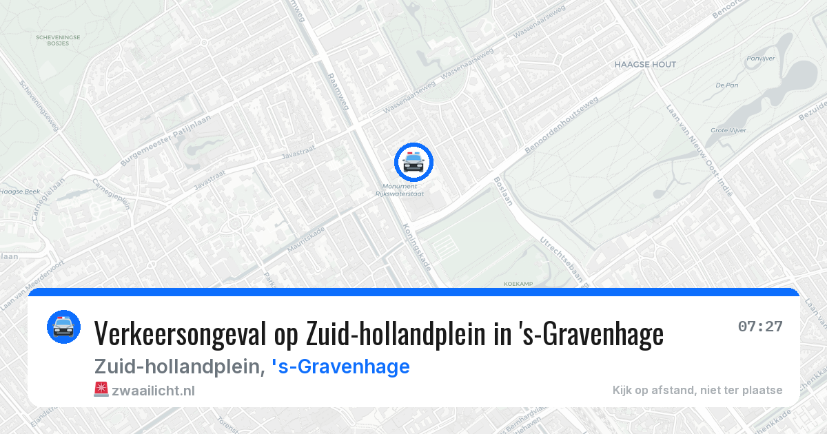 Verkeersongeval op Zuid-hollandplein in 's-Gravenhage — 7 apr 2026
