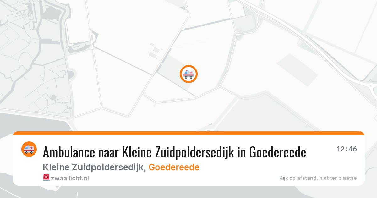 Ambulance naar Kleine Zuidpoldersedijk in Goedereede — 7 aug 2026