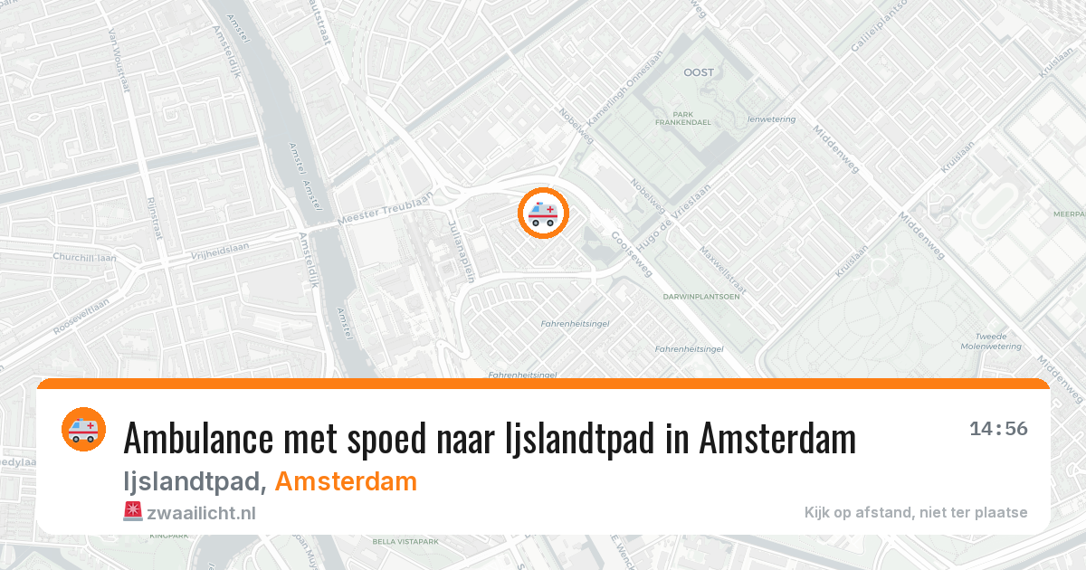 Ambulance met spoed naar Ijslandtpad in Amsterdam — 1 aug 2026