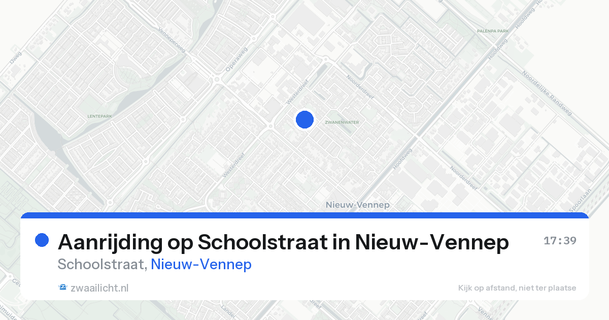Aanrijding op Schoolstraat in Nieuw-Vennep — 25 aug 2026