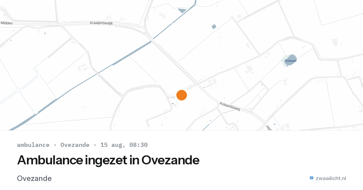 Ambulance ingezet in Ovezande — 15 aug 2026