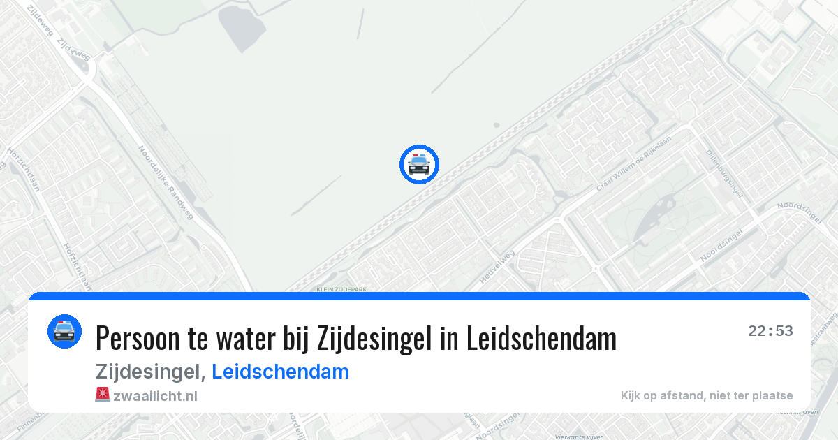 Persoon te water bij Zijdesingel in Leidschendam — 25 mei 2026