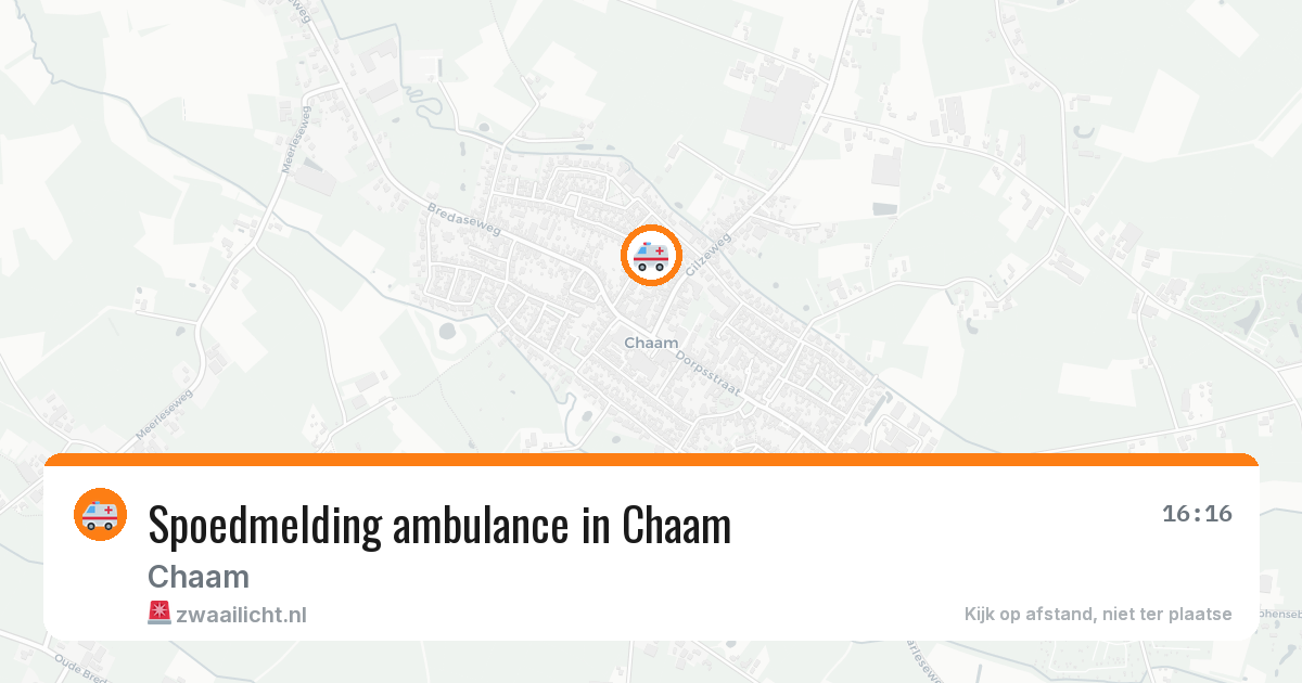 Spoedmelding ambulance in Chaam — 29 jan 2026