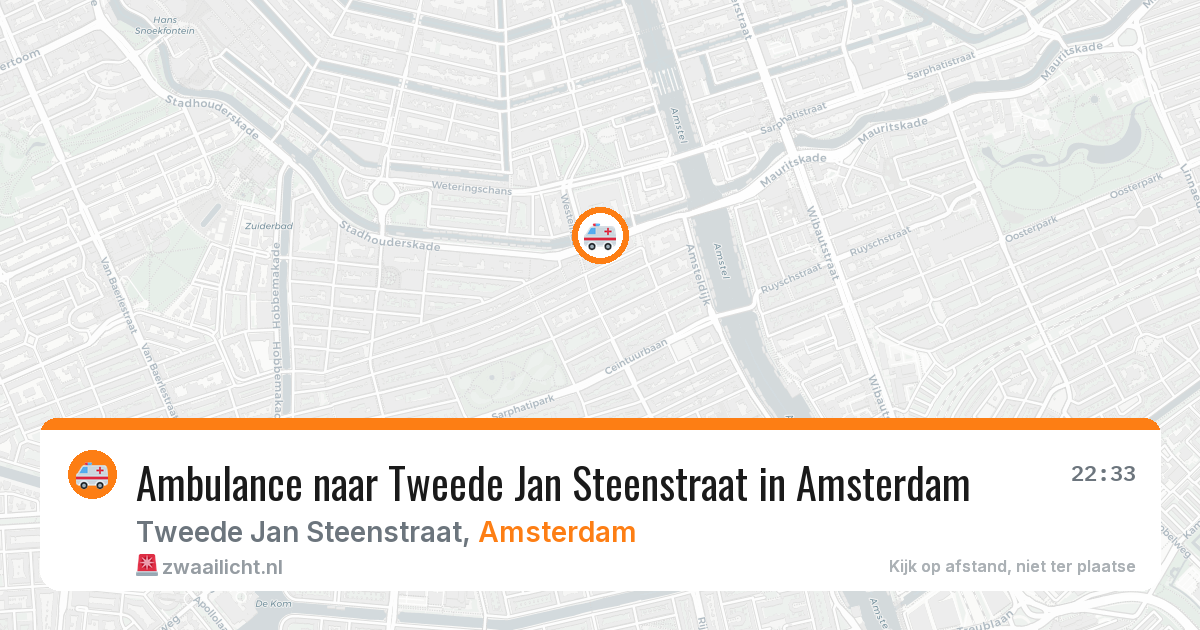 Ambulance naar Tweede Jan Steenstraat in Amsterdam — 14 mrt 2026