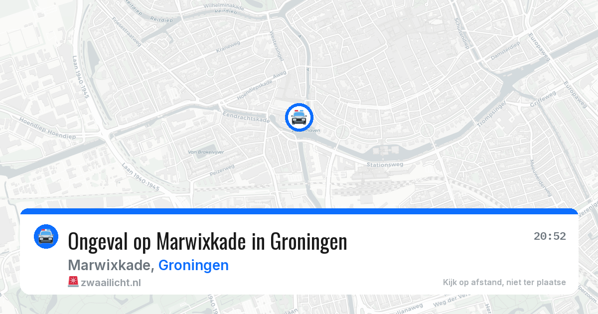 Ongeval op Marwixkade in Groningen — 28 jan 2026