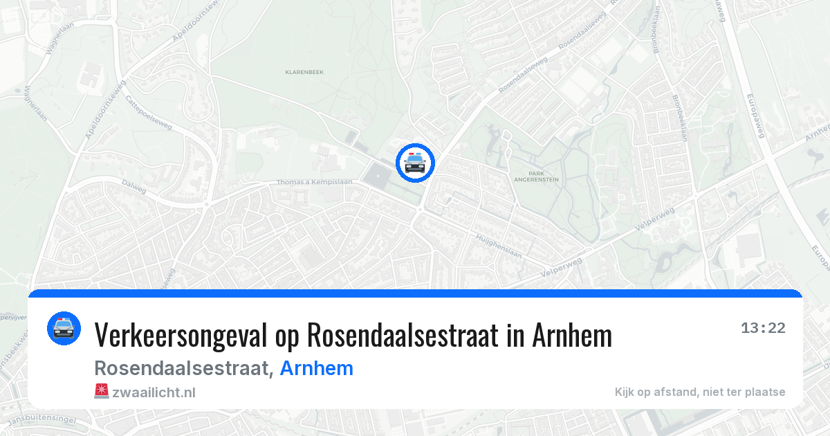 Verkeersongeval op Rosendaalsestraat in Arnhem — 27 mrt 2026