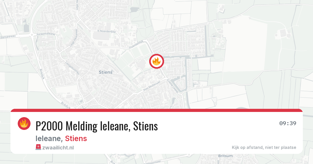 P2000 Melding Ieleane, Stiens — 27 mei 2026