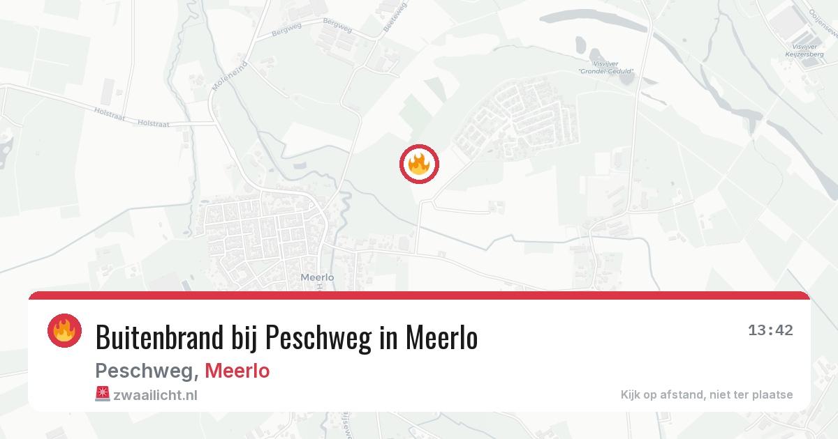 Buitenbrand bij Peschweg in Meerlo — 18 jun 2026