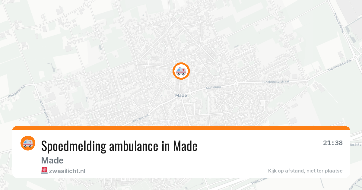Spoedmelding ambulance in Made — 10 jul 2026