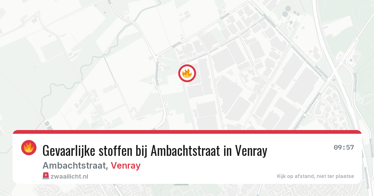 Gevaarlijke stoffen bij Ambachtstraat in Venray — 15 mei 2026