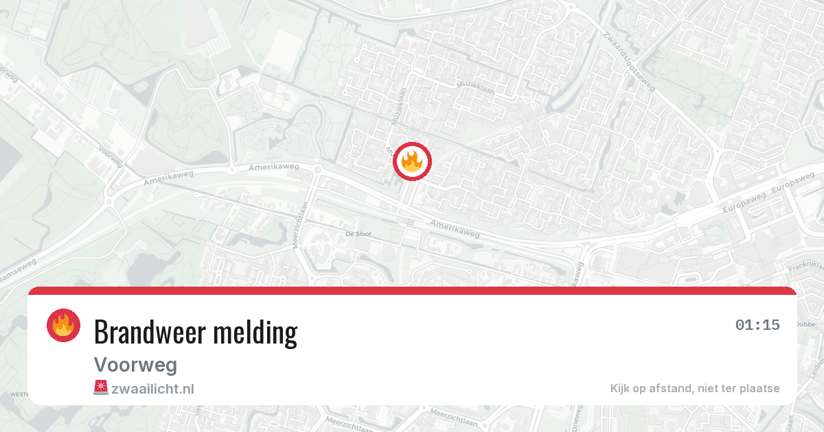 Brandweer melding — 19 jun 2026