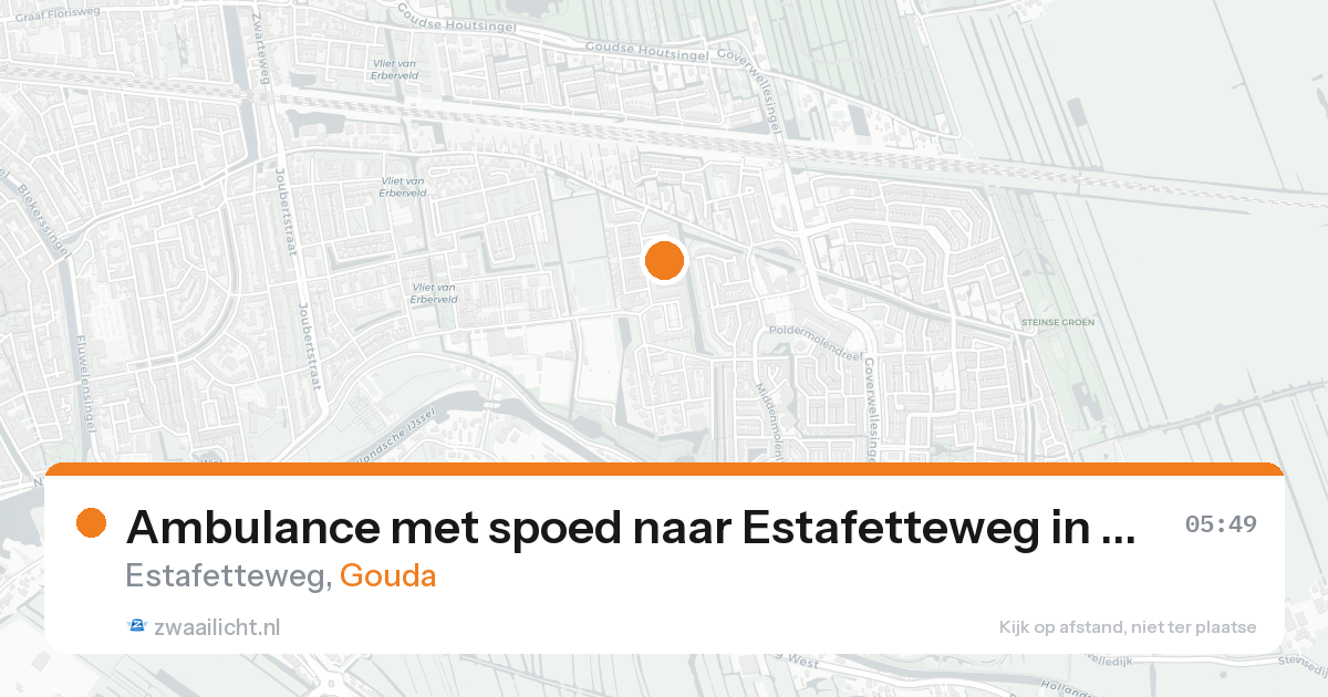 Ambulance met spoed naar Estafetteweg in Gouda — 18 aug 2026