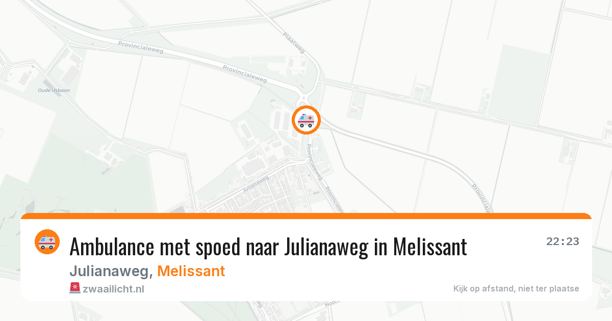 Ambulance met spoed naar Julianaweg in Melissant — 29 mei 2026