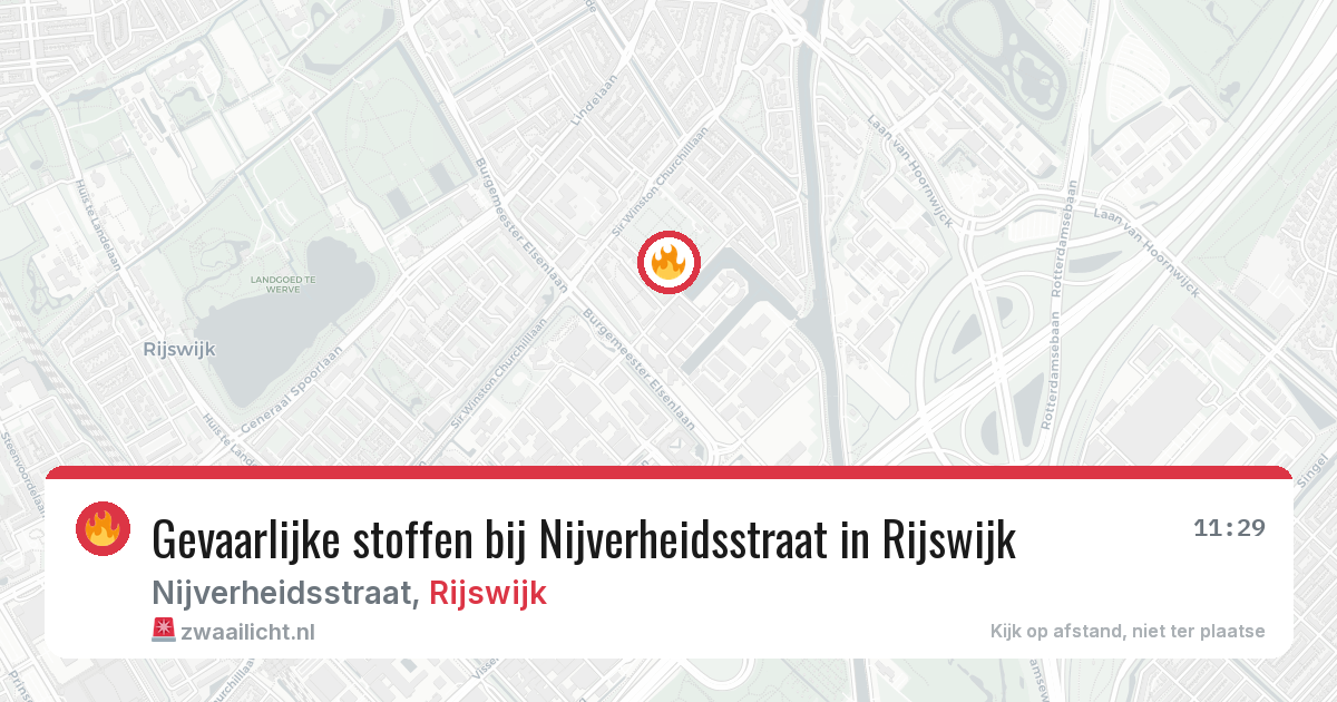 Gevaarlijke stoffen bij Nijverheidsstraat in Rijswijk — 4 jul 2026