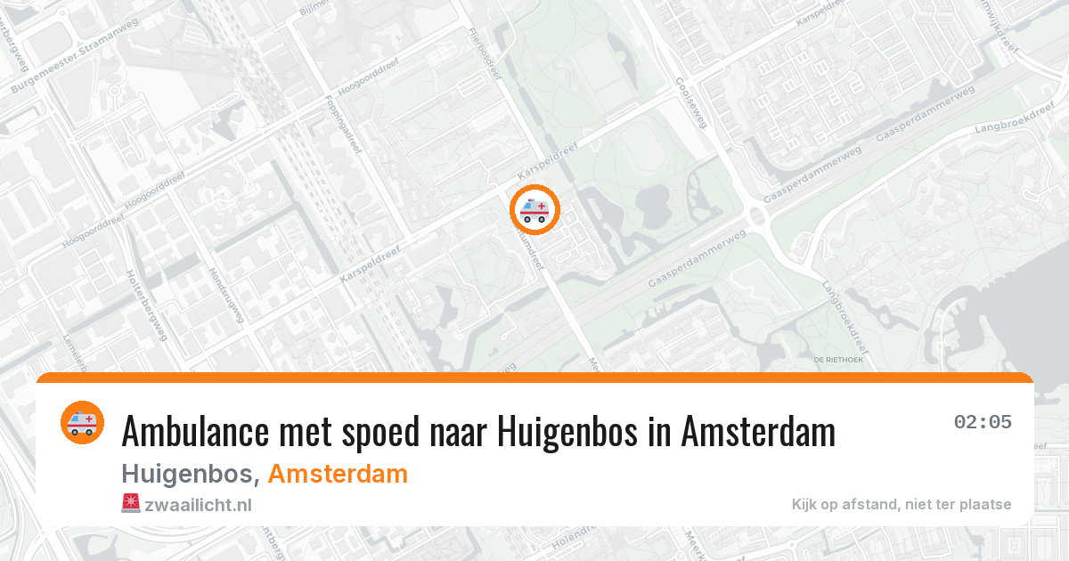 Ambulance met spoed naar Huigenbos in Amsterdam — 11 jun 2026