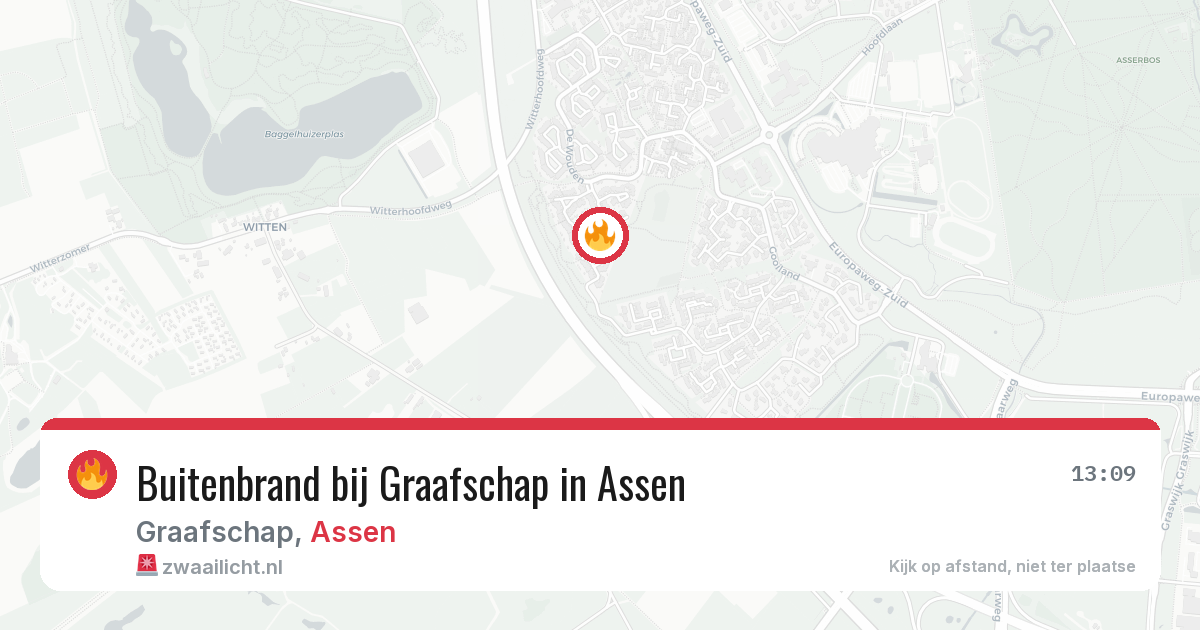 Buitenbrand bij Graafschap in Assen — 31 jul 2026