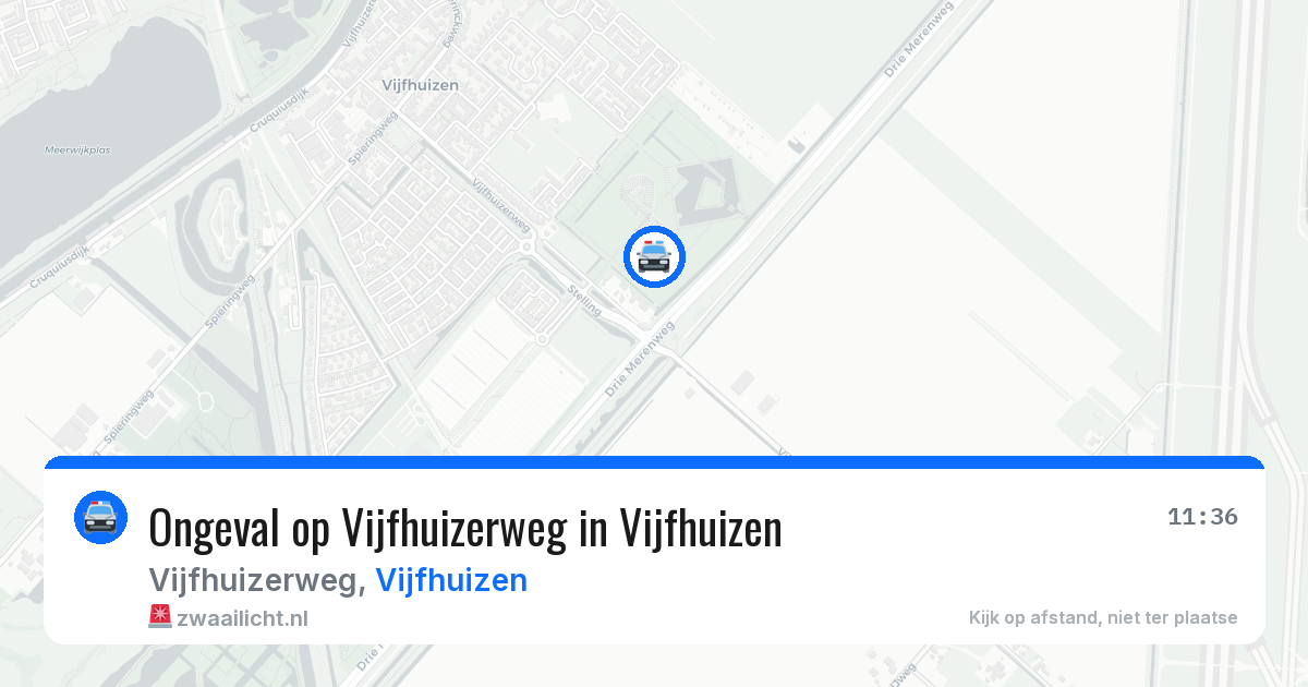 Ongeval op Vijfhuizerweg in Vijfhuizen — 29 apr 2026