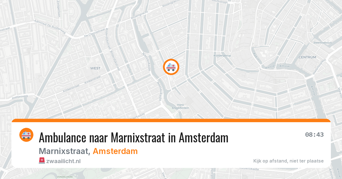 Ambulance naar Marnixstraat in Amsterdam — 26 jun 2026