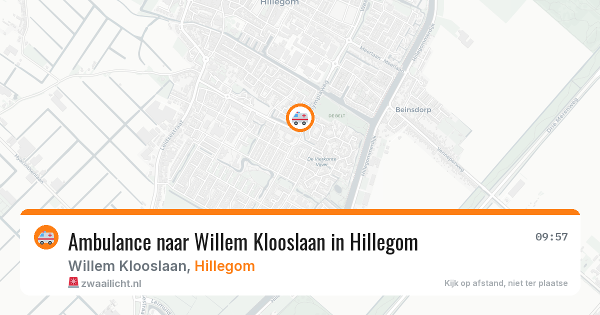 Ambulance naar Willem Klooslaan in Hillegom — 7 jun 2026