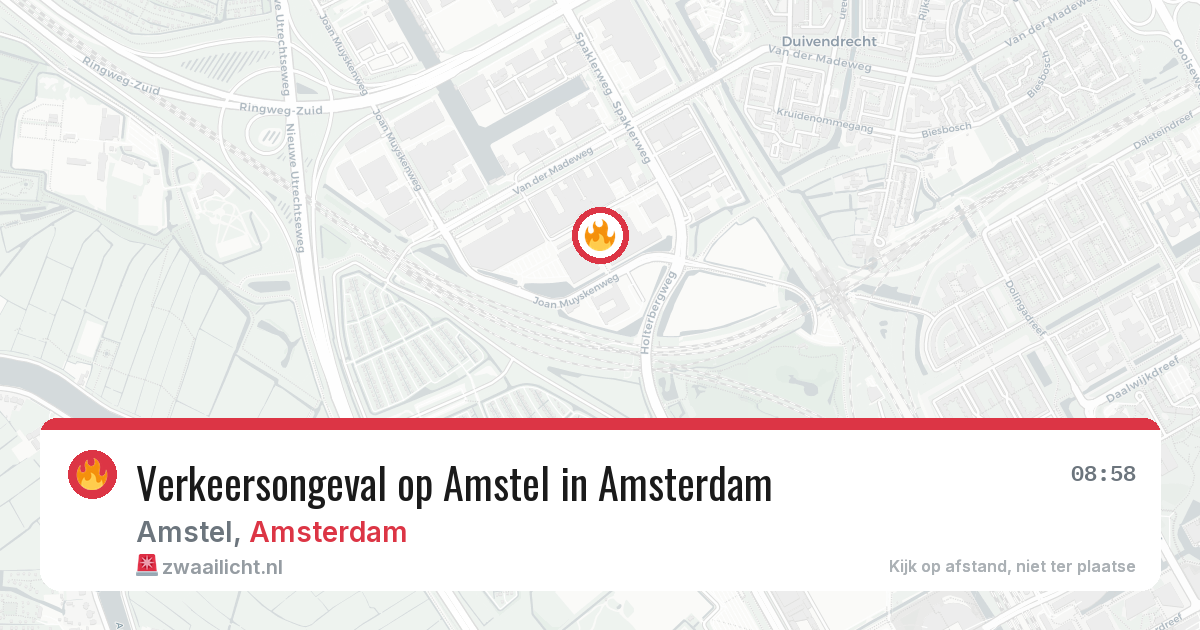 Verkeersongeval op Amstel in Amsterdam — 11 aug 2026