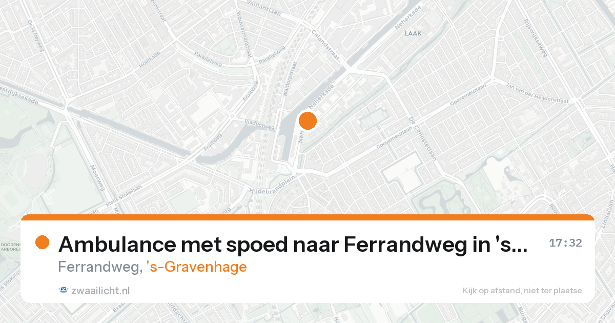 Ambulance met spoed naar Ferrandweg in 's-Gravenhage — 23 mrt 2026