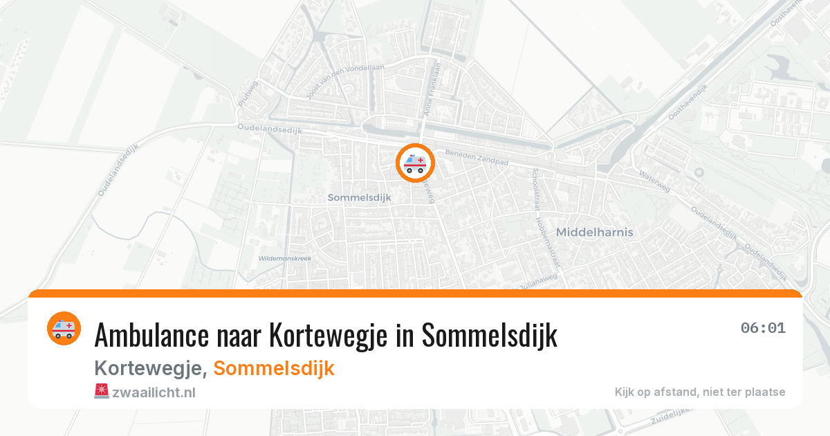 Ambulance naar Kortewegje in Sommelsdijk — 12 aug 2026