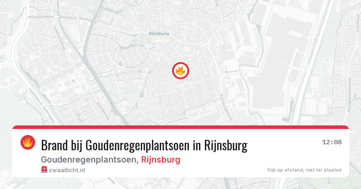 Brand bij Goudenregenplantsoen in Rijnsburg — 9 mrt 2026