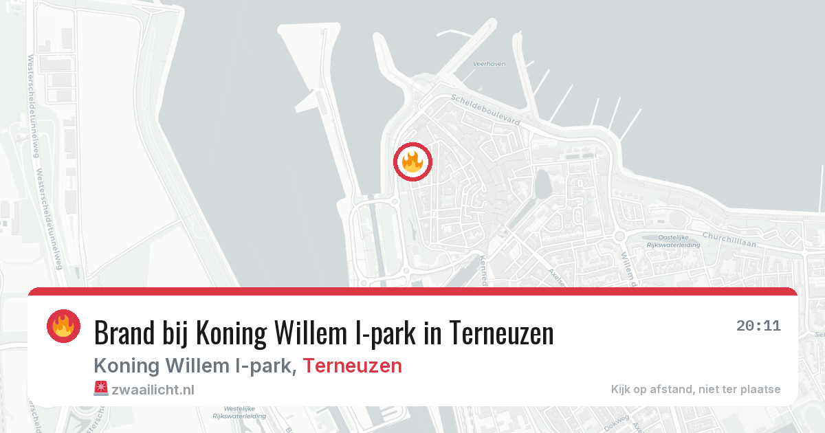 Brand bij Koning Willem I-park in Terneuzen — 26 jun 2026