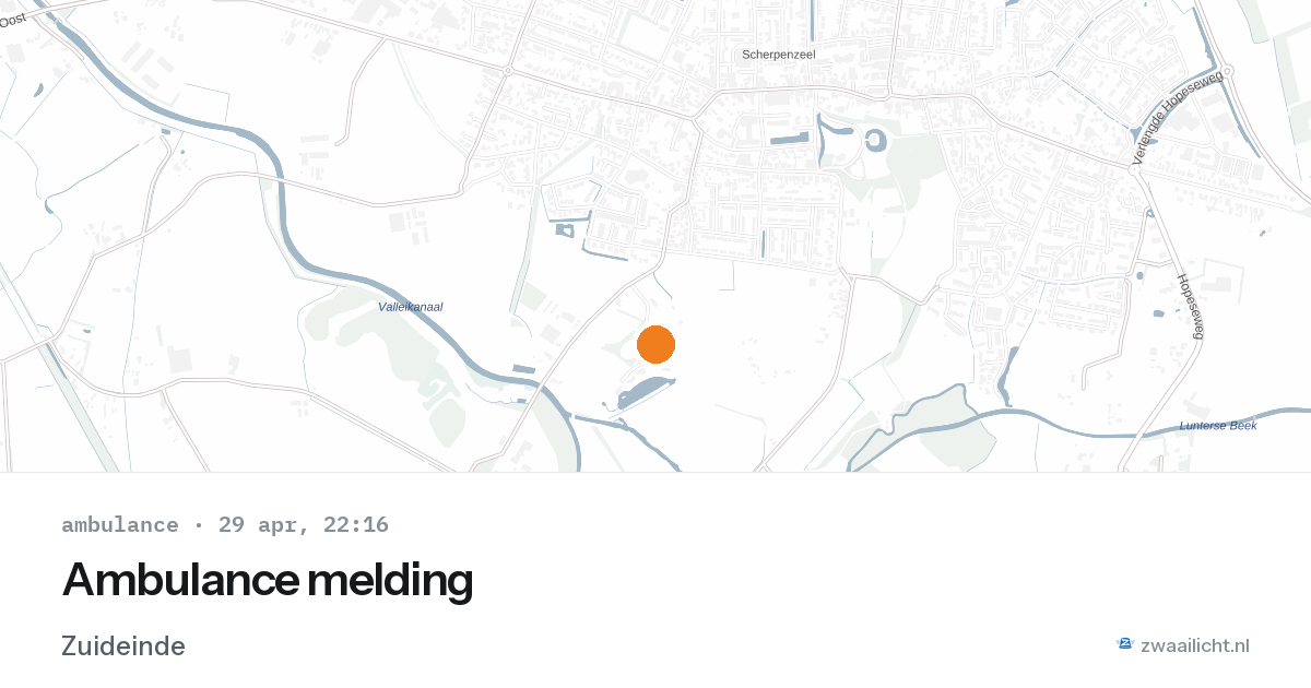 Ambulance melding — 29 apr 2026