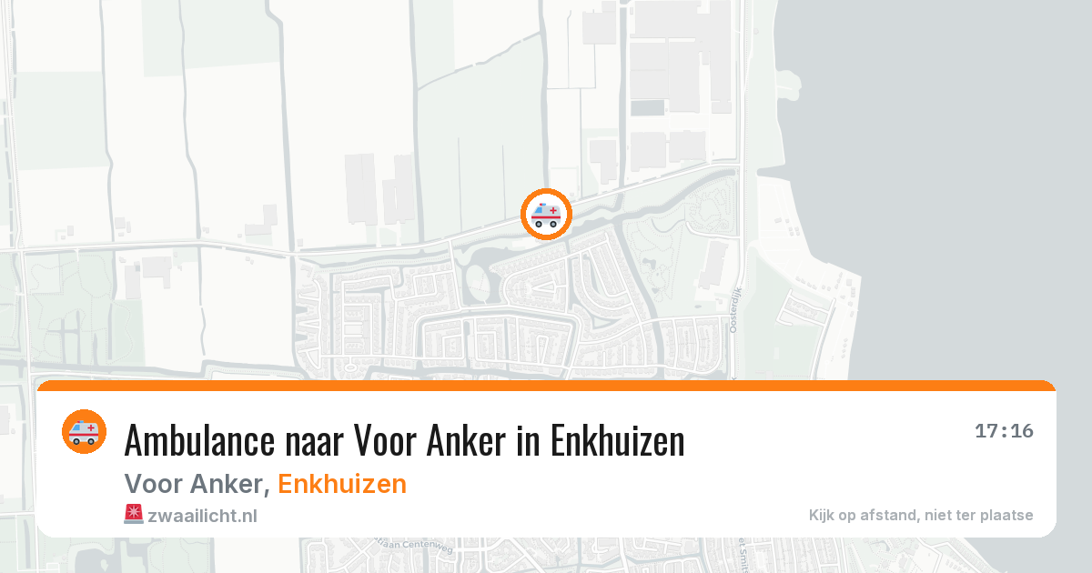 Ambulance naar Voor Anker in Enkhuizen — 6 jul 2026