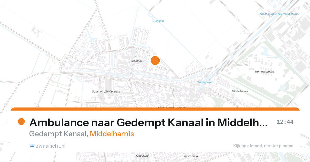 Ambulance naar Gedempt Kanaal in Middelharnis — 28 aug 2026