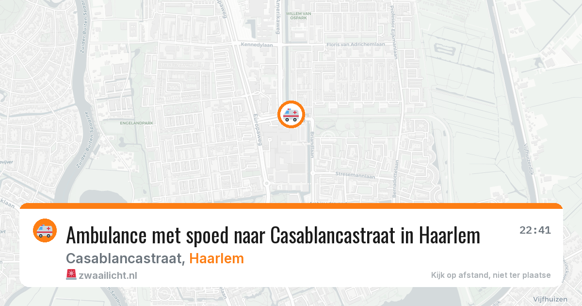 Ambulance met spoed naar Casablancastraat in Haarlem — 28 jul 2026