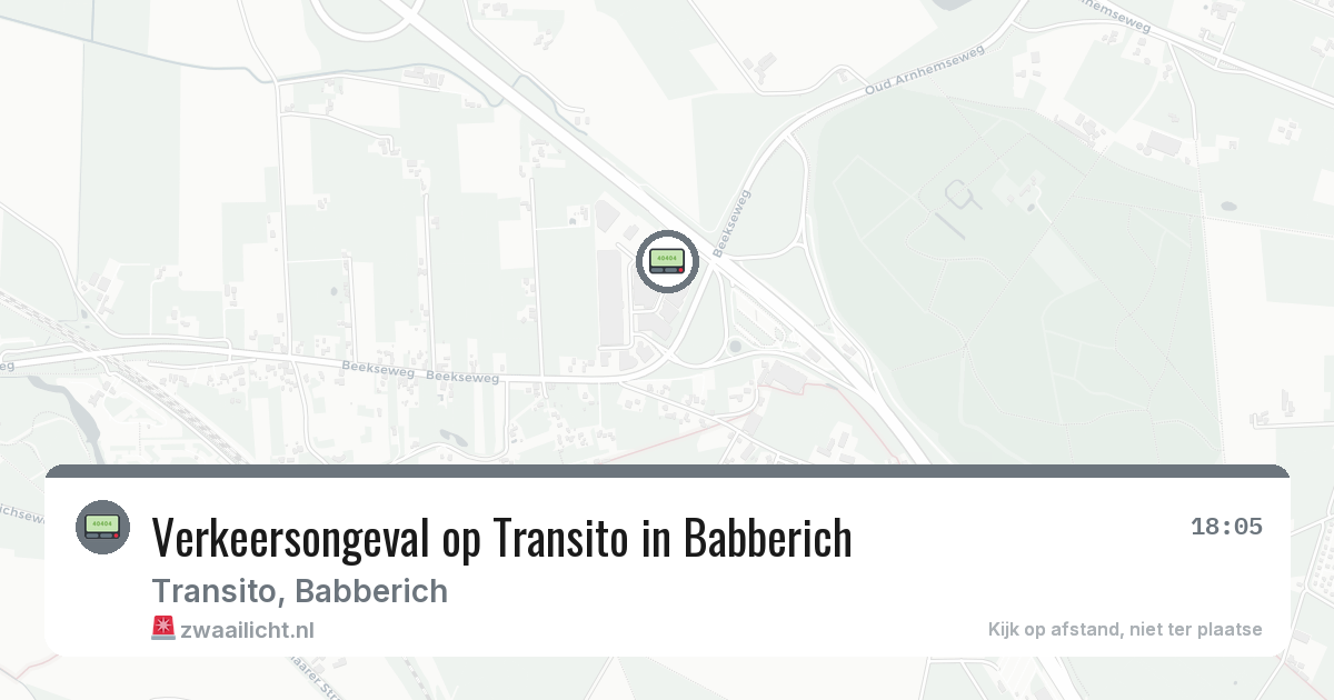 Verkeersongeval op Transito in Babberich — 6 mrt 2026