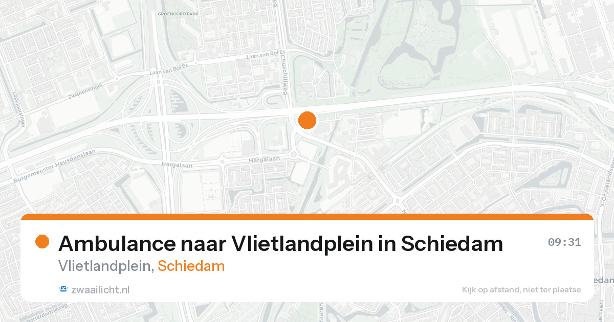 Ambulance naar Vlietlandplein in Schiedam — 6 jul 2026