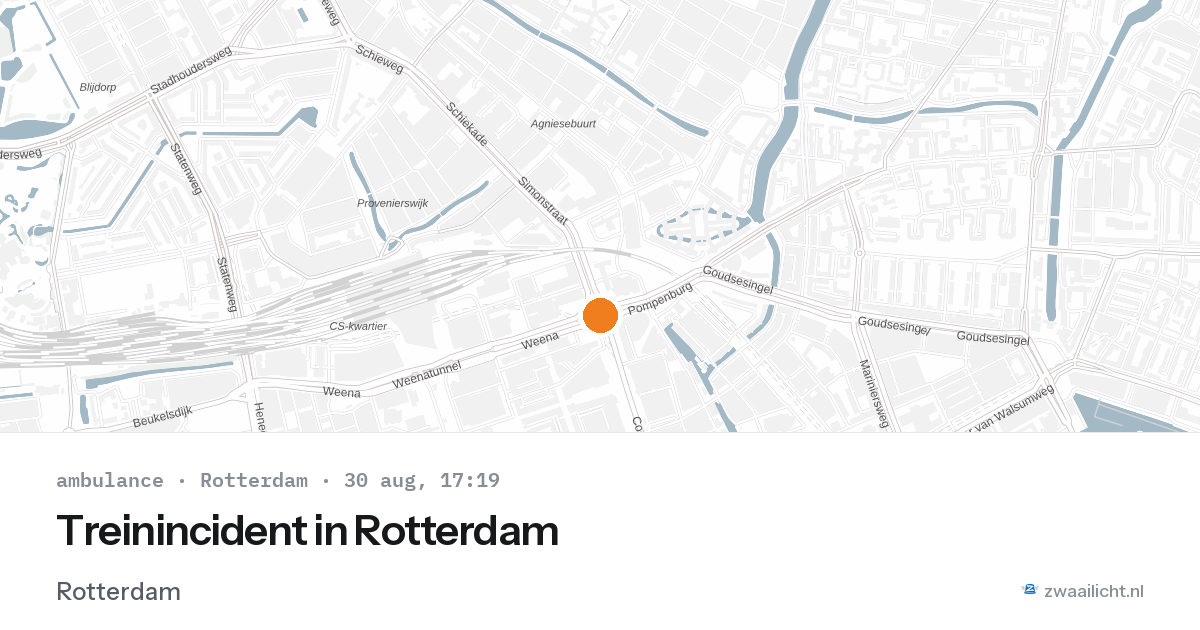 Treinincident in Rotterdam — 30 aug 2026
