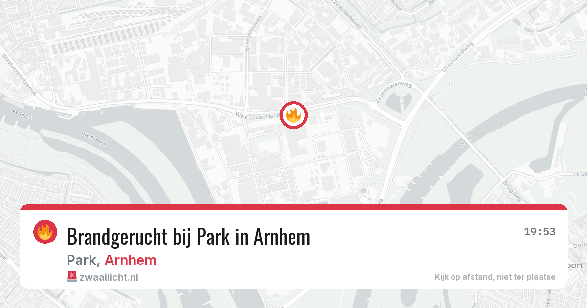 Brandgerucht bij Park in Arnhem — 7 aug 2026