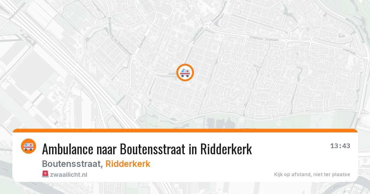 Ambulance naar Boutensstraat in Ridderkerk — 15 mei 2026