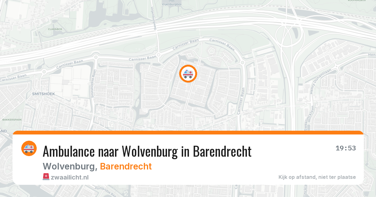 Ambulance naar Wolvenburg in Barendrecht — 8 jul 2026