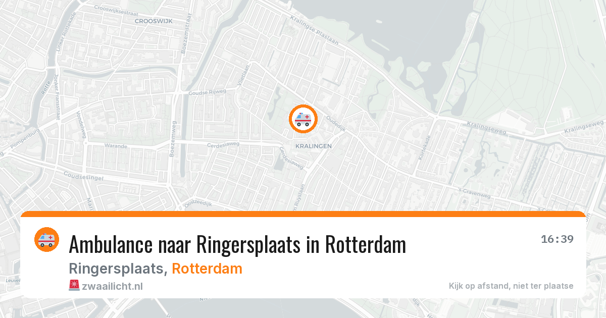 Ambulance naar Ringersplaats in Rotterdam — 14 jun 2026